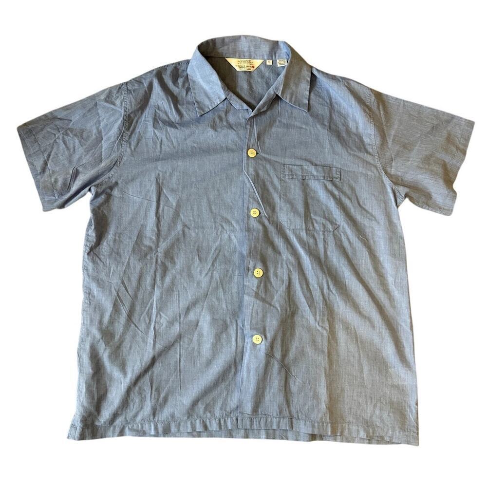 Derek Rose London for Tuttle Golf Men's Blue Button Down Size XL 100% Cotton